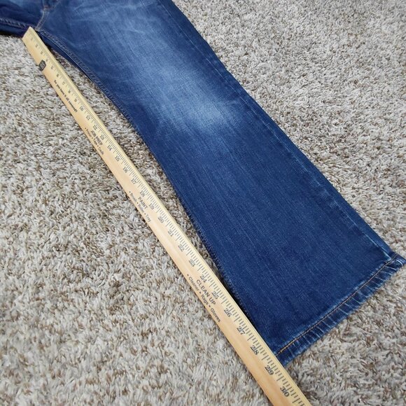 Levis 527 Jeans Mens 36x30 Blue Bootcut Cowboy Whiskered Western Y2K Boot Cut - Picture 6 of 6